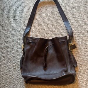 Coach Brown Leather Slouchy Shoulder Bag
